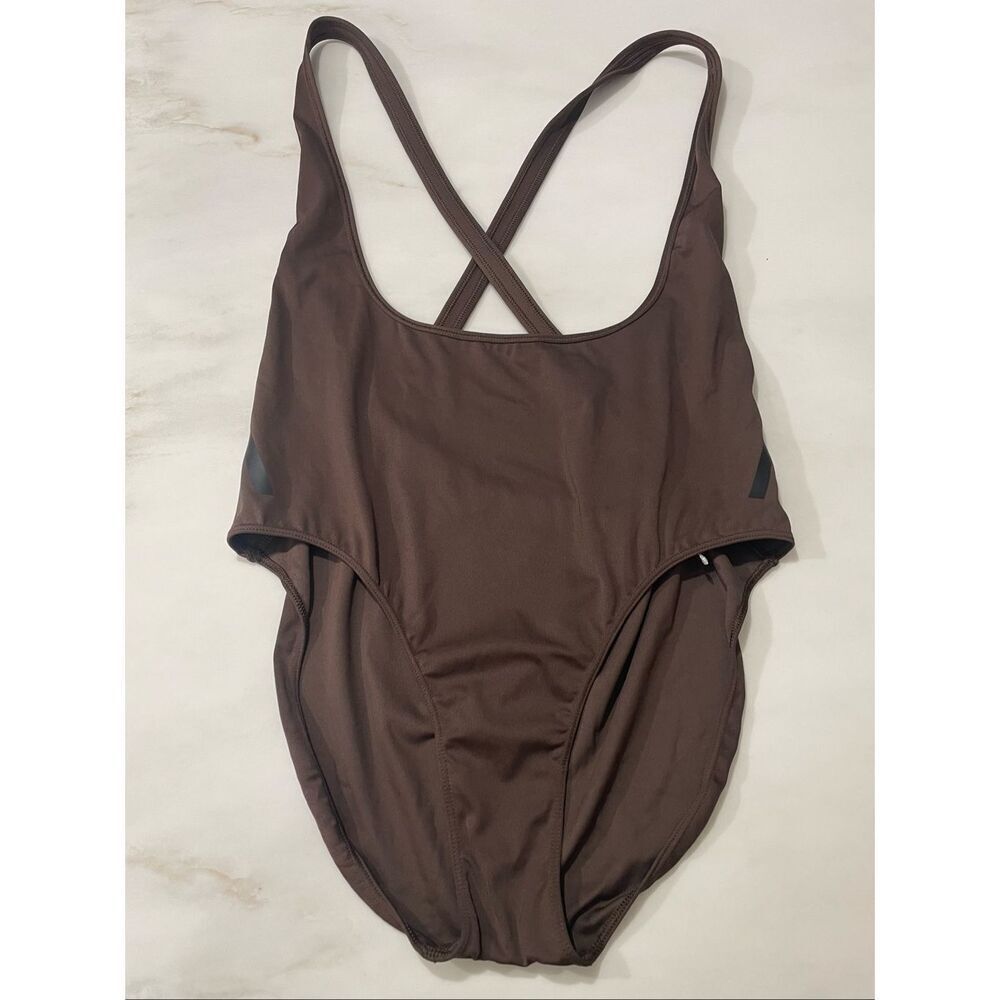 Adidas TrainIcons 3 Stripes Leotard in brown NWT Size XL
